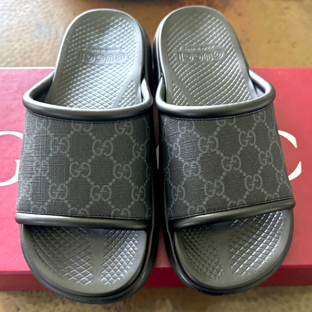 Gucci Web Slide Sandal 2024. GG monogram. Brand new with box and dust bags.